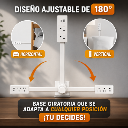 "TOMA CORRIENTE RETRÁCTIL DE 180°" ⚡